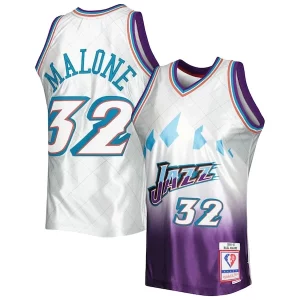 Fascinante Stupendo Magnifico Karl Malone Utah Jazz 1996/97 Hardwood Classics 75th Anniversary Swingman Jersey Platinum
