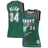 Eccezionale Lussuoso Ray Allen Milwaukee Bucks Women's 1996/97 Hardwood Classics Swingman Jersey Green