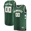 Stupendo Moderno Milwaukee Bucks Youth Fast Break Custom Replica Jersey Hunter Green Icon Edition