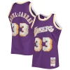 Classico Meraviglioso Eccezionale Kareem Abdul Jabbar Los Angeles Lakers 1996 97 Hardwood Classics NBA 75th Anniversary Diamond Swingman Jersey Purple