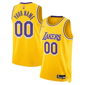 Versatile Los Angeles Lakers Nike 2021/22 Diamond Swingman Custom Jersey Icon Edition Gold