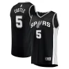 Meraviglioso Fascinante Stephon Castle San Antonio Spurs 2024 NBA Draft Fast Break Player Jersey Icon Edition Black