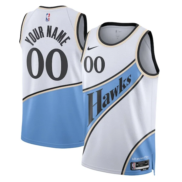 Sofisticato Comodo Incantevole Atlanta Hawks Nike Unisex 2024/25 Custom Swingman Jersey City Edition White