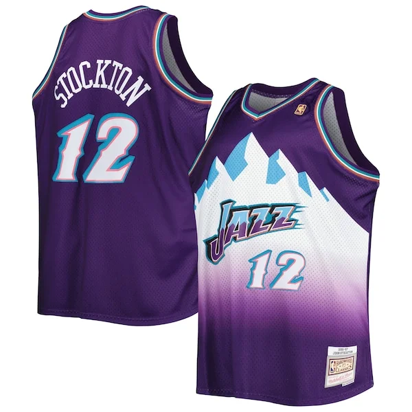 Incantevole Raffinato John Stockton Utah Jazz Big & Tall Hardwood Classics 1996/97 Swingman Jersey Purple