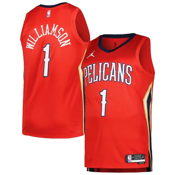 Sofisticato Zion Williamson New Orleans Pelicans Jordan Brand Swingman Player Jersey Statement Edition Red