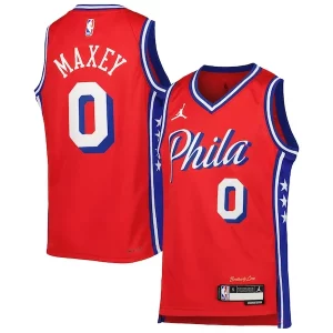 Eccezionale Elegante Tyrese Maxey Philadelphia 76ers Jordan Brand Youth Swingman Jersey Statement Edition Red