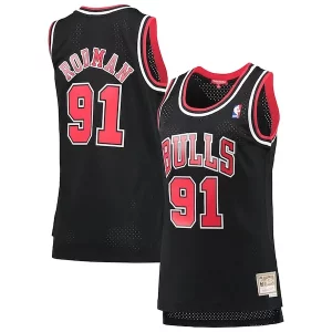 Bellissimo Delizioso Dennis Rodman Chicago Bulls Women's Hardwood Classics Swingman Jersey Black