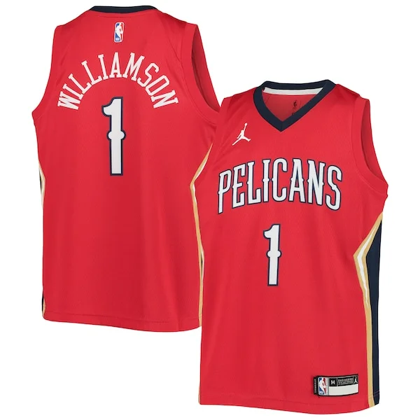 Carino Splendido Zion Williamson New Orleans Pelicans Jordan Brand Youth 2020/21 Swingman Player Jersey Statement Edition Red