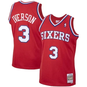 Prestigioso Meraviglioso Fascinante Allen Iverson Philadelphia 76ers 2001/02 Hardwood Classics Swingman Jersey Red/White