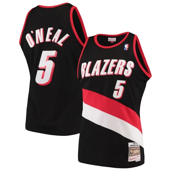 Meraviglioso Trendy Stupendo Jermaine O'Neal Portland Trail Blazers 1999/00 Hardwood Classics Swingman Jersey Black