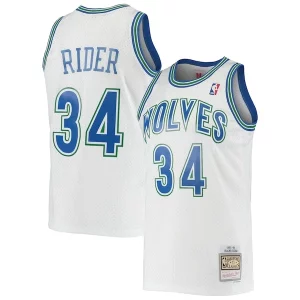 Cool Gorgeous Incantevole Isaiah Rider Minnesota Timberwolves 1995/96 Hardwood Classics Swingman Jersey White