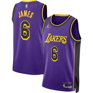 Comodo LeBron James Los Angeles Lakers Jordan Brand Unisex Swingman Jersey Statement Edition Purple