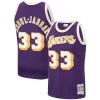 Pratico Bellissimo Fascinante Kareem Abdul Jabbar Los Angeles Lakers Hardwood Classics Swingman Jersey Purple/Gold