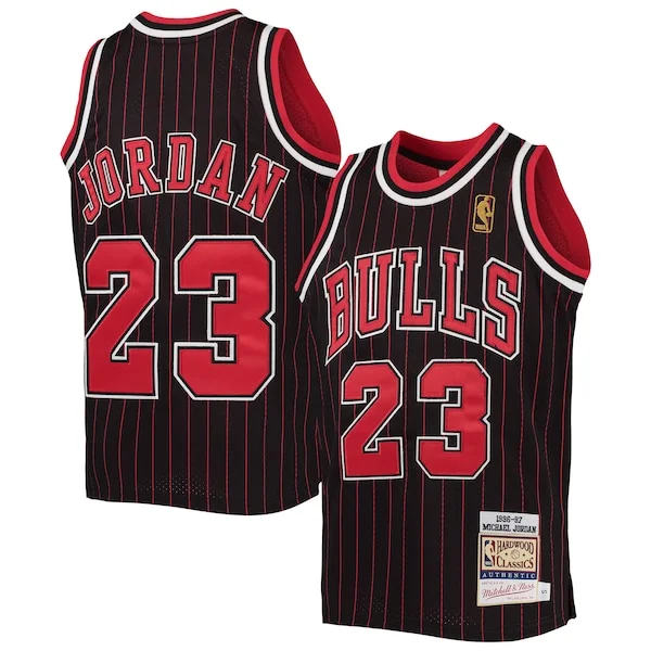 Meraviglioso Magnifico Raffinato Michael Jordan Chicago Bulls Youth 1996 97 Hardwood Classics Authentic Jersey Black/Red/Red/White