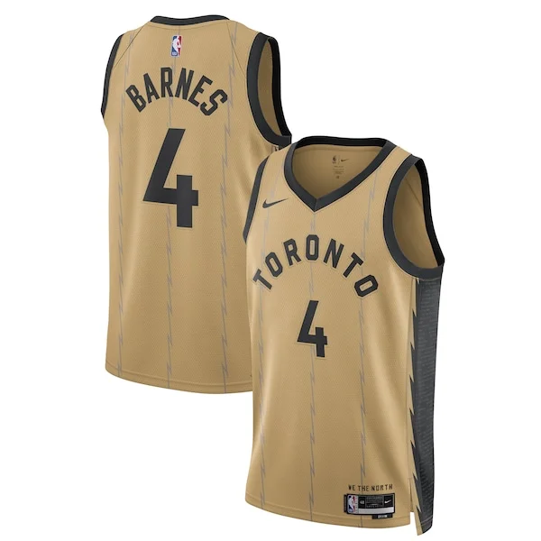Moderno Gorgeous Scottie Barnes Toronto Raptors Nike Unisex 2023/24 Swingman Jersey Gold City Edition