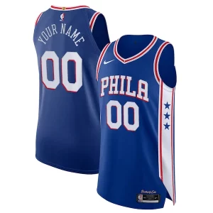 Fantastico Moderno Ottimo Philadelphia 76ers Nike Custom Authentic Jersey Icon Edition Royal