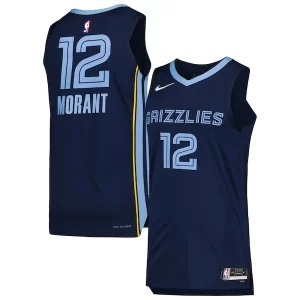Raffinato Carino Ja Morant Memphis Grizzlies Nike Authentic Jersey Association Edition Navy