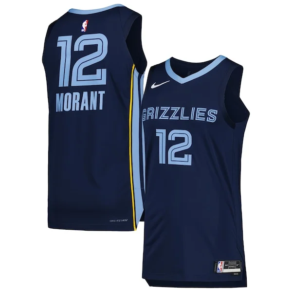 Raffinato Carino Ja Morant Memphis Grizzlies Nike Authentic Jersey Association Edition Navy