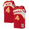 Bellissimo Spud Webb Atlanta Hawks Hardwood Classics Swingman Jersey Red