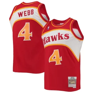 Bellissimo Spud Webb Atlanta Hawks Hardwood Classics Swingman Jersey Red
