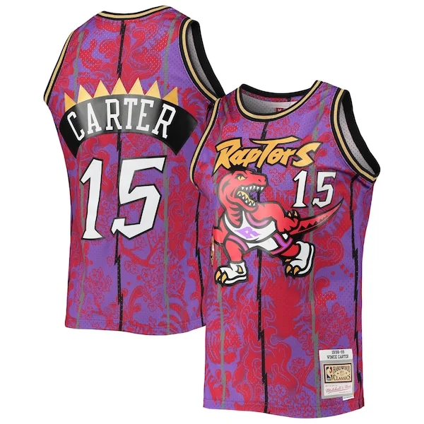 Raffinato Vince Carter Toronto Raptors Hardwood Classics 1998/99 Lunar New Year Swingman Jersey Purple