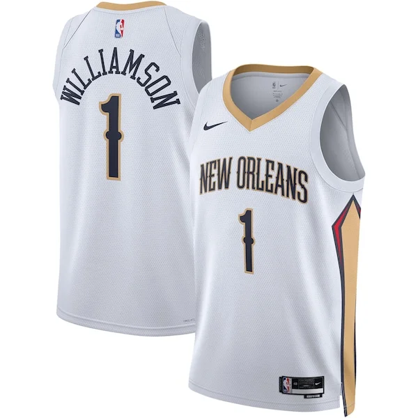 Fantastico Resistente Zion Williamson New Orleans Pelicans Nike Unisex Swingman Jersey Association Edition White/Navy