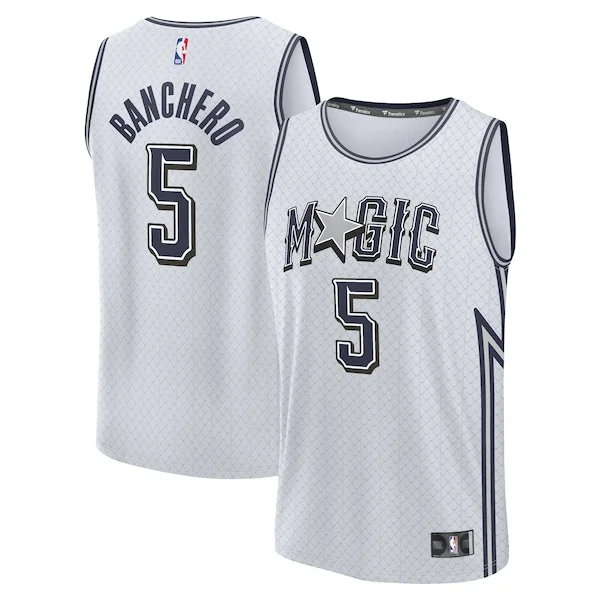 Magnifico Gorgeous Versatile Paolo Banchero Orlando Magic Youth 2024/25 Fast Break Player Jersey City Edition Silver