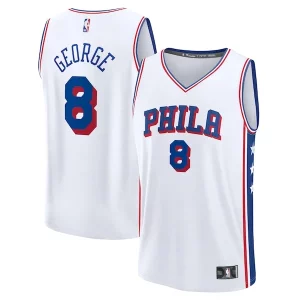 Elegante Robusto Gorgeous Paul George Philadelphia 76ers Youth Fast Break Replica Player Jersey Association Edition White