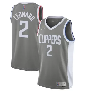 Lussuoso Fantastico Kawhi Leonard LA Clippers Nike 2020/21 Swingman Player Jersey Gray Earned Edition