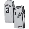 Accattivante Comodo Elegante Keldon Johnson San Antonio Spurs Nike Swingman Player Jersey Statement Edition Silver