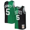 Attraente Kevin Garnett Boston Celtics Hardwood Classics 2007/08 Split Swingman Jersey Black/Kelly Green