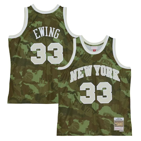 Robusto Classico Patrick Ewing New York Knicks Hardwood Classics 1991/92 Ghost Green Swingman Jersey Camo