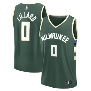 Robusto Damian Lillard Milwaukee Bucks Youth Fast Break Replica Player Jersey Icon Edition Hunter Green