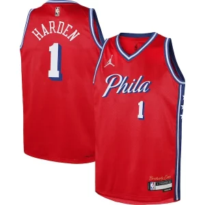 Trendy Cool Prestigioso James Harden Philadelphia 76ers Jordan Brand Youth Swingman Jersey Statement Edition Red