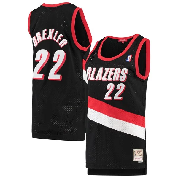 Ottimo Sofisticato Clyde Drexler Portland Trail Blazers Women's 1991/92 Hardwood Classics Swingman Jersey Black
