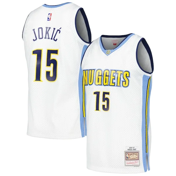 Moderno Classico Raffinato Nikola Jokic Denver Nuggets 2016/17 Throwback Swingman Jersey White