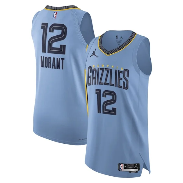 Comodo Robusto Ja Morant Memphis Grizzlies Jordan Brand Authentic Player Jersey Statement Edition Light Blue