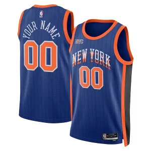 Fantastico New York Knicks Nike Unisex 2023/24 Custom Swingman Jersey Blue City Edition