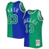 Incantevole Steve Nash Dallas Mavericks Hardwood Classics 1998/99 Split Swingman Jersey Blue/Green