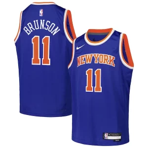 Fascinante Jalen Brunson New York Knicks Nike Youth Swingman Jersey Icon Edition Blue