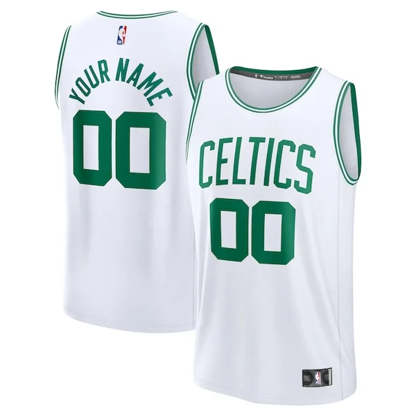 Bellissimo Stupendo Magnifico Boston Celtics Fast Break Custom Jersey Association Edition White/Kelly Green/Black