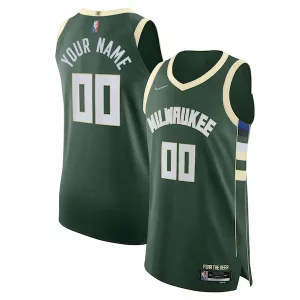 Gorgeous Fascinante Comodo Milwaukee Bucks Nike 2021/22 Diamond Authentic Custom Jersey Icon Edition Hunter Green