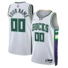 Stupendo Robusto Milwaukee Bucks Nike 2021/22 Swingman Custom Jersey City Edition White