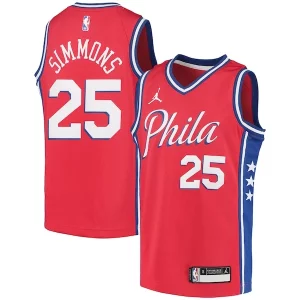Robusto Ben Simmons Philadelphia 76ers Jordan Brand Youth 2020/21 Swingman Player Jersey Statement Edition Red