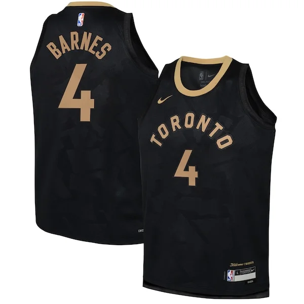Stupendo Scottie Barnes Toronto Raptors Nike Youth 2022/23 Swingman Jersey City Edition Black