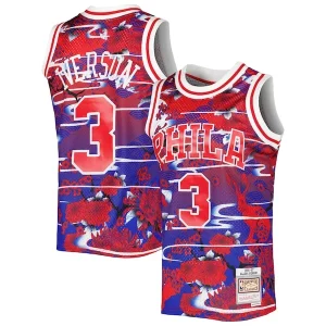 Gorgeous Elegante Magnifico Allen Iverson Philadelphia 76ers 1996/97 Hardwood Classics Lunar New Year Swingman Jersey Red