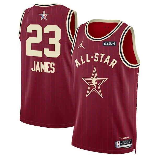 Cool Stupendo Prestigioso LeBron James Jordan Brand Unisex 2024 NBA All Star Game Swingman Jersey Crimson