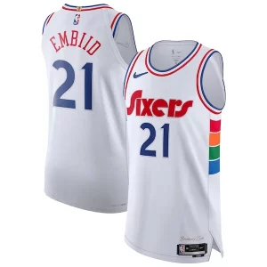 Classico Delizioso Trendy Joel Embiid Philadelphia 76ers Nike 2024/25 Authentic Player Jersey City Edition White