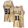 Versatile Dennis Rodman Chicago Bulls 75th Anniversary 1997/98 Hardwood Classics Swingman Jersey Gold