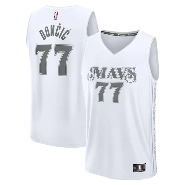 Splendido Moderno Luka Dončić Dallas Mavericks Youth 2024/25 Fast Break Player Jersey City Edition White